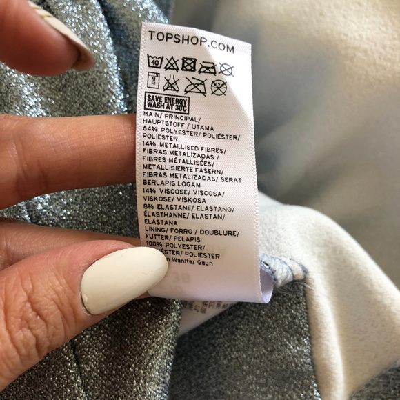 TOPSHOP Blue One-Shoulder Ruffle Minidress - Picture 7 of 7